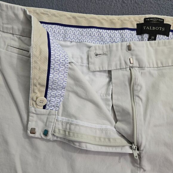 Talbots Women 20 Beige The Perfect Crop Curvy Pants - Picture 3 of 9